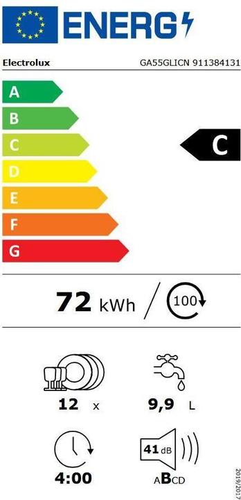 Label énergétique Electrolux Ga55glicn