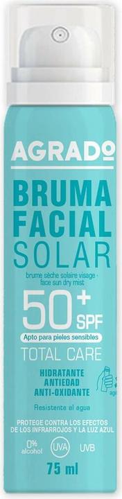 Produktbild Agrado Face Sunscreen Mist 50 SPF UVA UVB Waterproof 75ml (Sonnenspray, SPF 50, 75 ml)