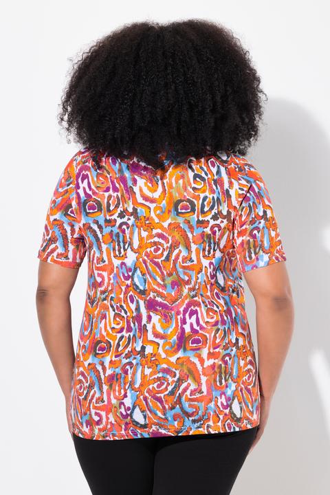 Immagine prodotto Ulla Popken Maglia dal taglio lungo e svasato con scollo a V e mezze maniche (54)