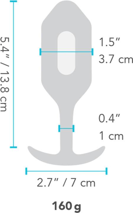 Actual product image B-Vibe Vibrating Snug Plug 3 (L) Blue