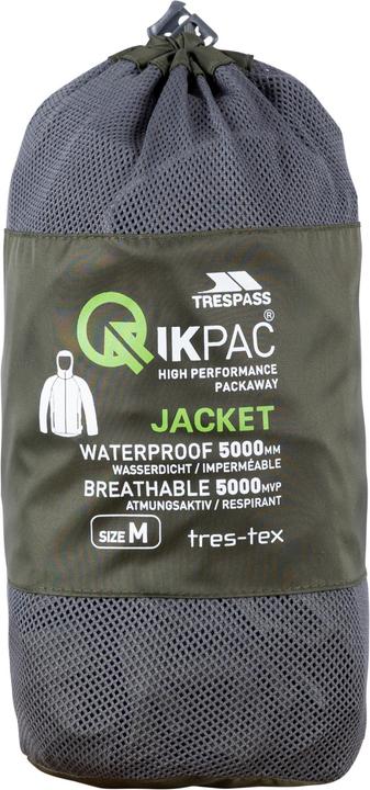 Actual product image Trespass QIKPAC X Unisex Shell Jacket (L)