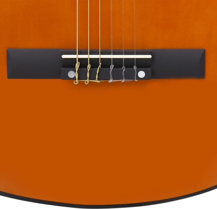 Actual product image vidaXL 8 Piece Classical Guitar Beginner Set (Acoustic guitar set, Nylon, Lime wood, Duroplastic plastics)