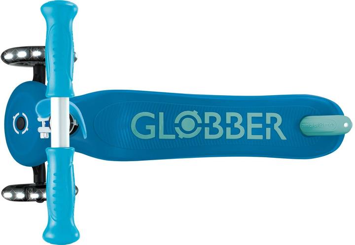 Actual product image Globber PRIMO PLUS GLOW LIGHTS Scooter - Petrol Blue (443-100)