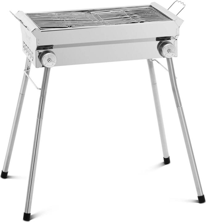 Royal Catering Holzkohlegrill klappbar 43 x 25 cm Edelstahl, verzinkter Stahl Klappgrill (25 cm)