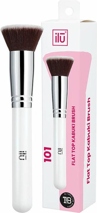 Tools for Beauty T4B 100 serie ILU Kabuki Flachpinsel Makeup Weiss Schminkpinsel Gesicht (101) (Puder)