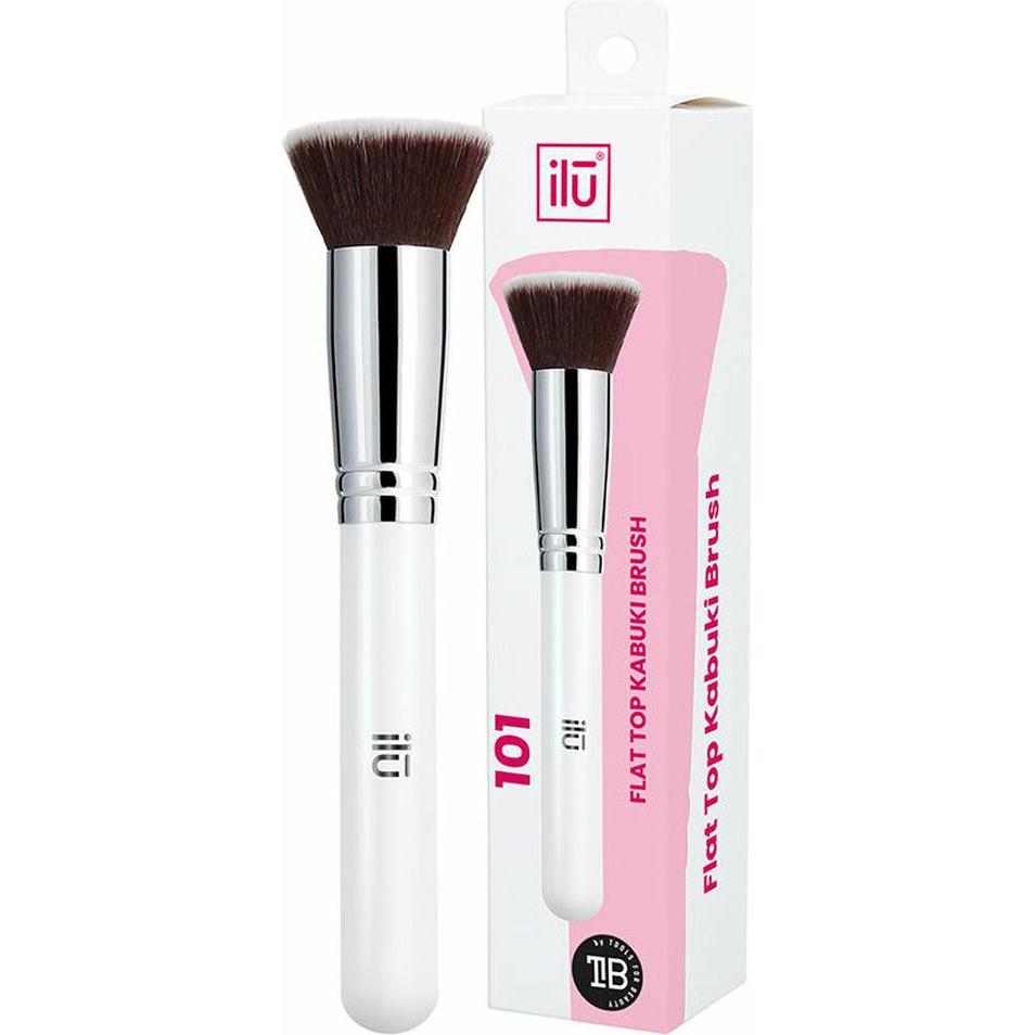 Tools for Beauty, Schminkpinsel, T4B 100 serie ILU Kabuki Flachpinsel Makeup Weiss Schminkpinsel Gesicht (101) (Puder)
