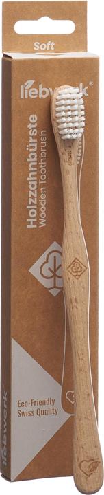 Actual product image Liebwerk Wooden toothbrush Soft Leaf (Soft, 1 x)