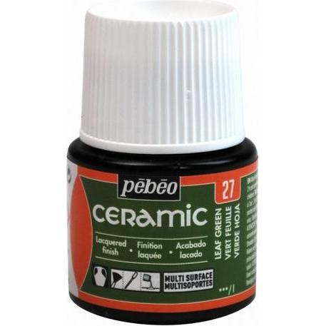 Thumbnail - Pebeo, Künstlerfarbe + Bastelfarbe, Keramikfaben (Blattgrün, 45 ml)