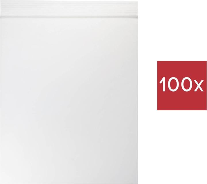 Tru Components Sacchetto con zip senza striscia di etichettatura (L x L) 80 mm x (100 pz.)