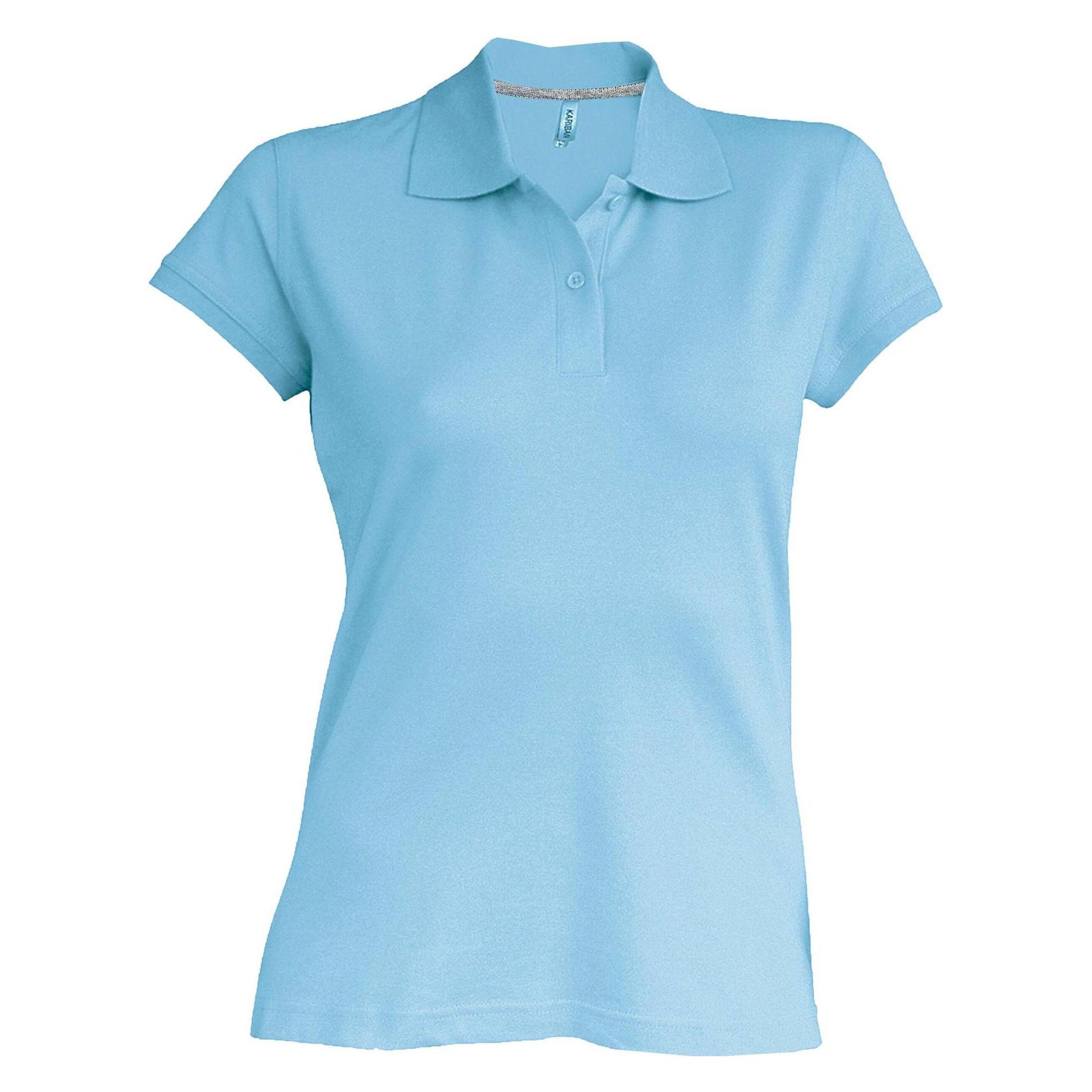 Kariban, Damen, Shirts, Pooshirt Kurze ärme, Blau, (L)