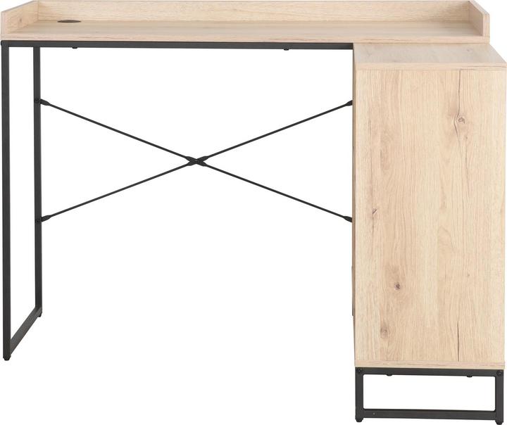 Produktbild HTI-Living Eckschreibtisch mit Regal Cedrik Artisaneiche-Schwarz (110 x 88 x 81 cm)