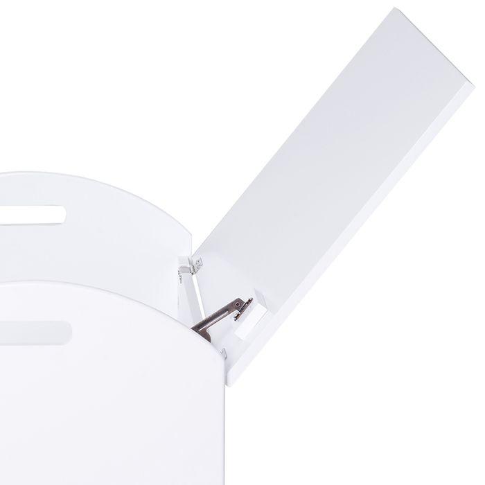 Immagine prodotto Swisshandel24 Scatola per giocattoli Scatola per bambini Cassapanca con cerniera di sicurezza MDF bianco 62 x 40