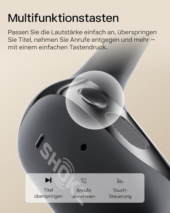 Image du produit Shokz OpenFit 2 Open-Ear Bluetooth-Kopfhörer (ANC, 48 h, Sans fil)