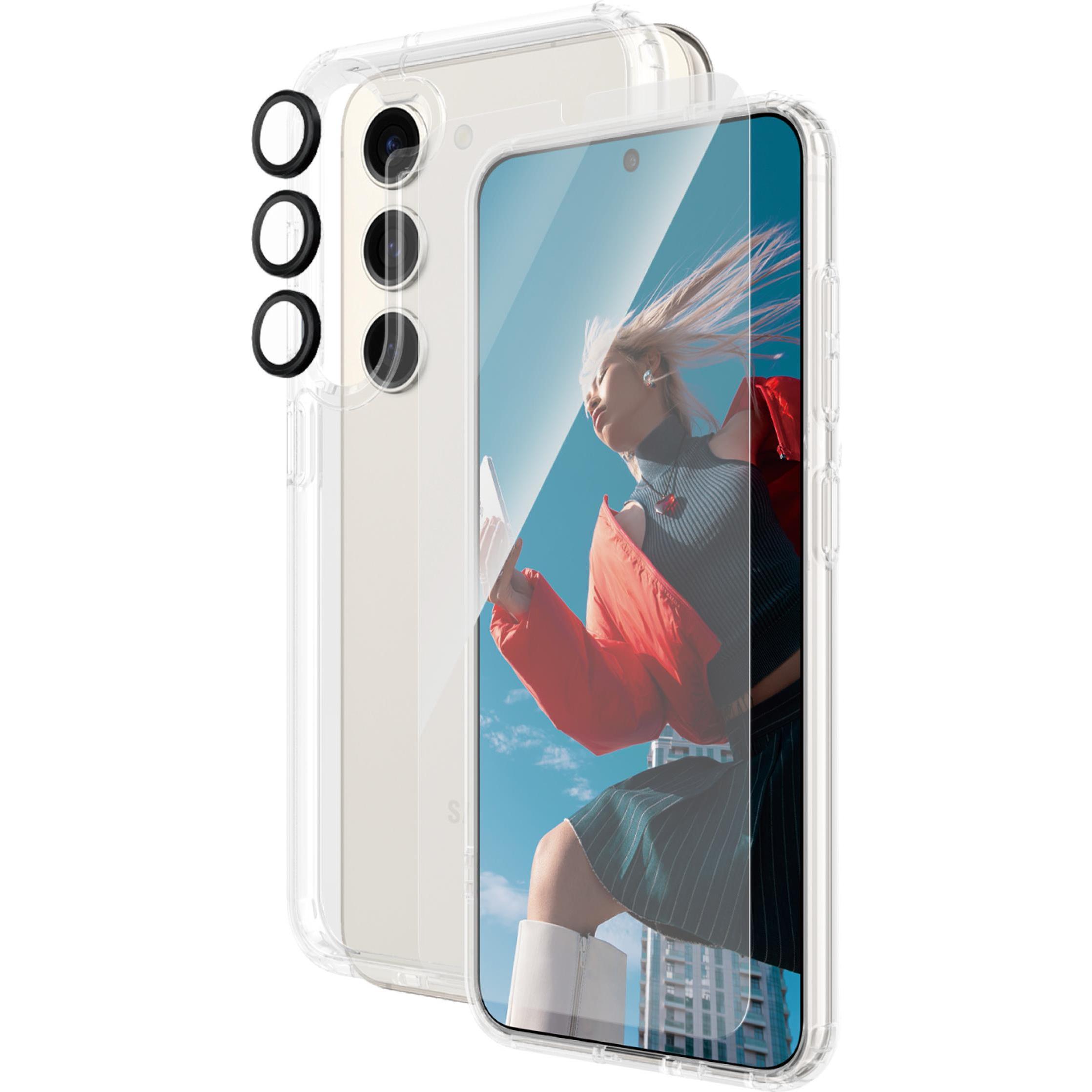 PanzerGlass Bundle Ultra Wide FIt Glass + Case + Lens (1 Stk., Samsung Galaxy S24), Smartphone Schutzfolie, Transparent