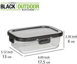 Actual product image Wenko Glass food storage jar Steel (0.60 l)