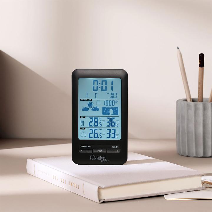 Produktbild Casativo Funk-Wetterstation mit Aussensensor, Barometer & Wettertrend