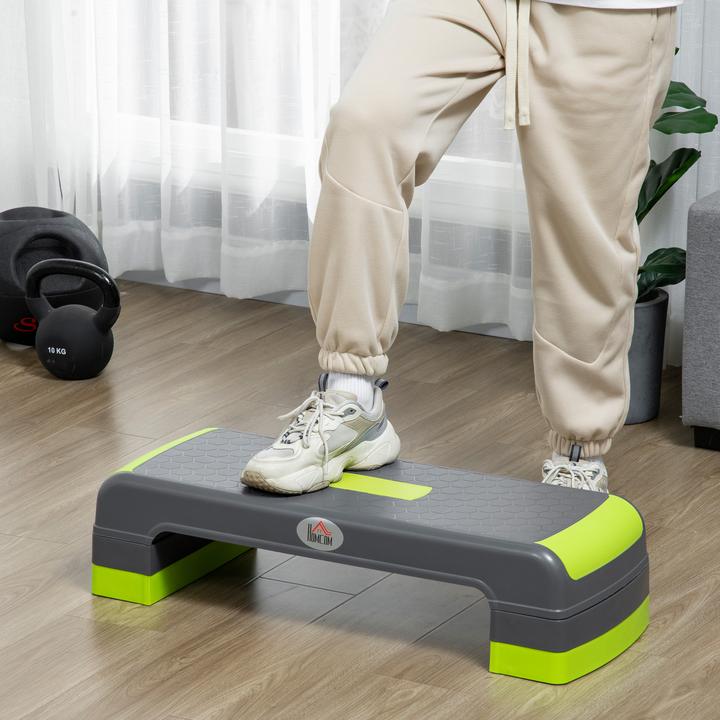 Actual product image Homcom Steppbrett Kunststoff Grau+Grün
