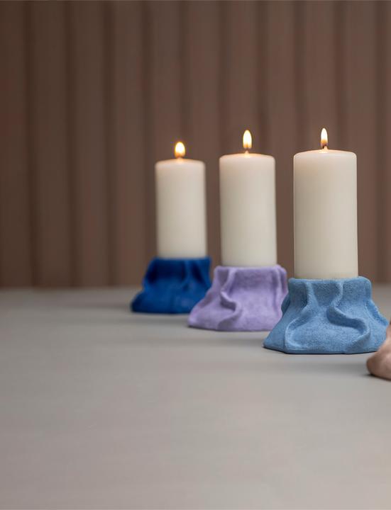 Produktbild Mette Ditmer ART PIECE lava candleholder - Light blue