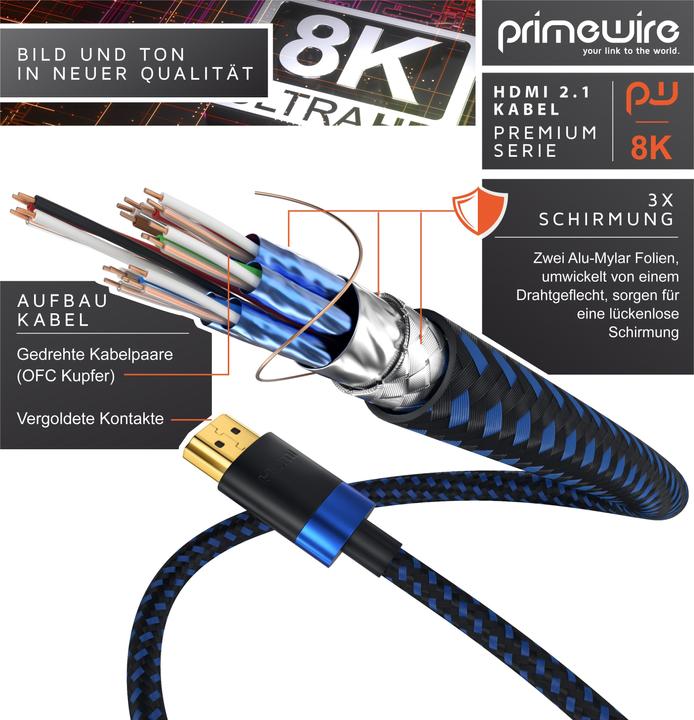 Produktbild Primewire HDMI (Typ A) — HDMI (Typ A) (5 m, HDMI, 2.1)