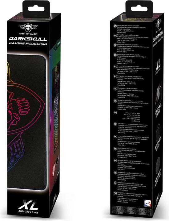 Actual product image Spirit Of Gamer Tapis De Souris Darkskull - XL (Noir) (XL)