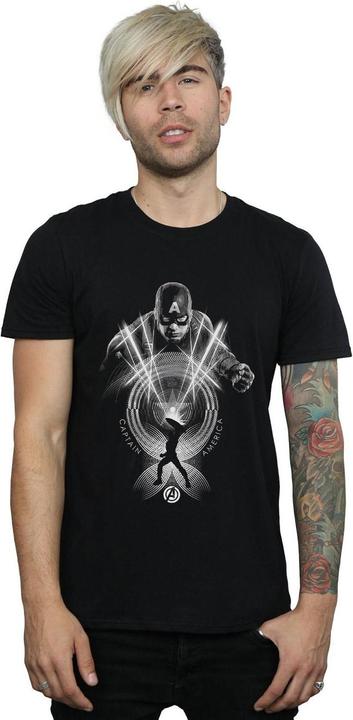 Actual product image Mens Captain America Circle T-Shirt (XXL)