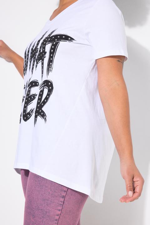 Produktbild Angel of Style T-Shirt, A-Linie, Schriftzug mit Ziernieten (54)
