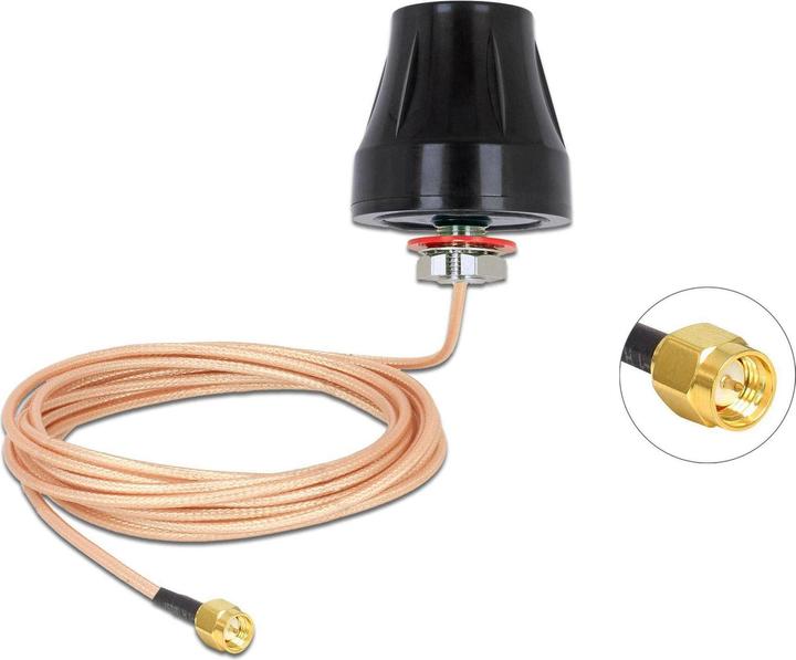 Produktbild Delock LTE/HSPA/GSM Antenne, SMA-Stecker, weiss (GSM, WLAN, Lora, DECT)