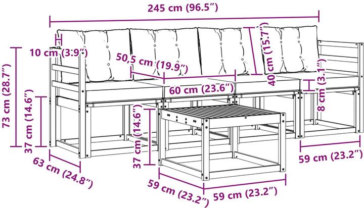 Produktbild vidaXL Outdoor-Sofa