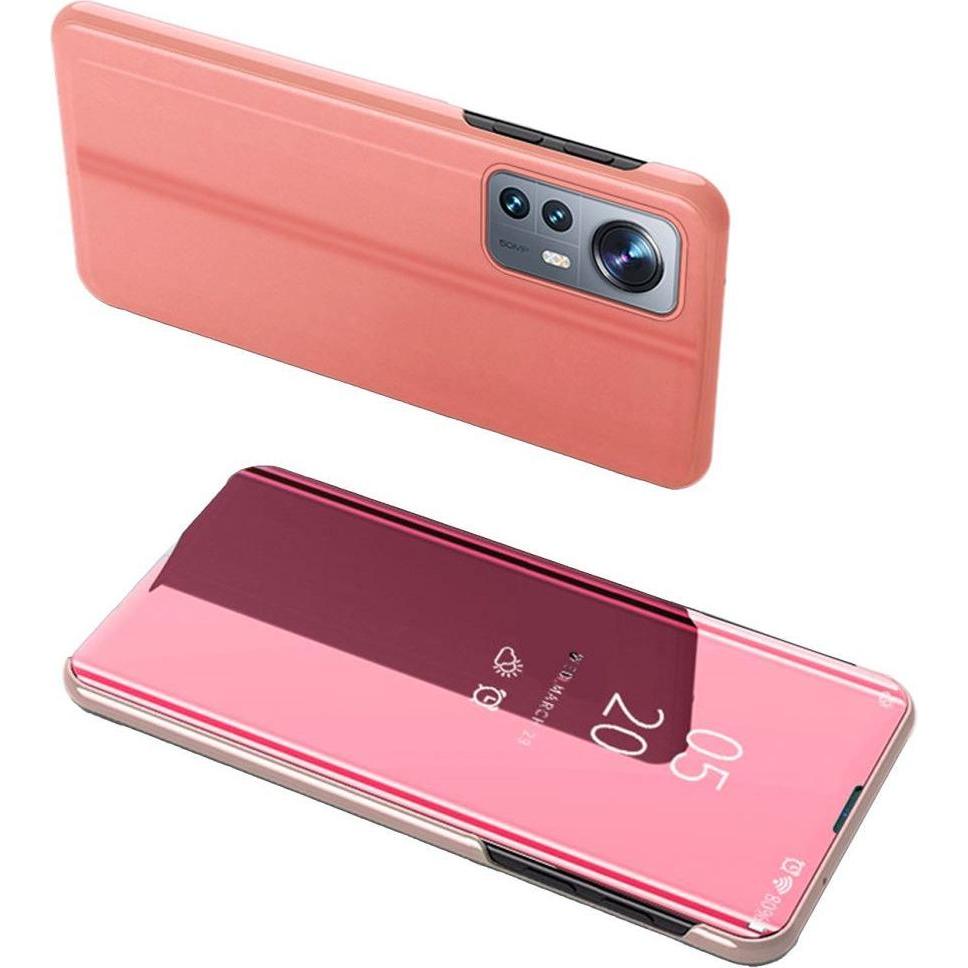 Hurtel Cover Clear View Case per Xiaomi 12 Lite cover con patta rosa (Xiaomi 12 Lite), Cover smartphone, Rosa