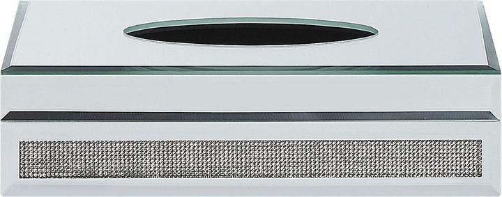 Produktbild Beliani Tücherbox Halter Spiegel-Optik silber 25 x 15 cm CHARLY