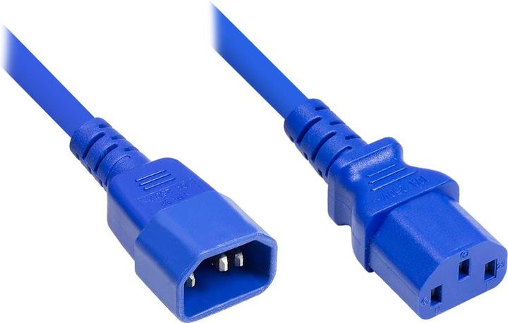 Image du produit Good Connections Alcasa 1600-B008 Câble d'alimentation de 1.5m coupleur C13 coupleur C14 bleu (1600-B008) (1.50 m)