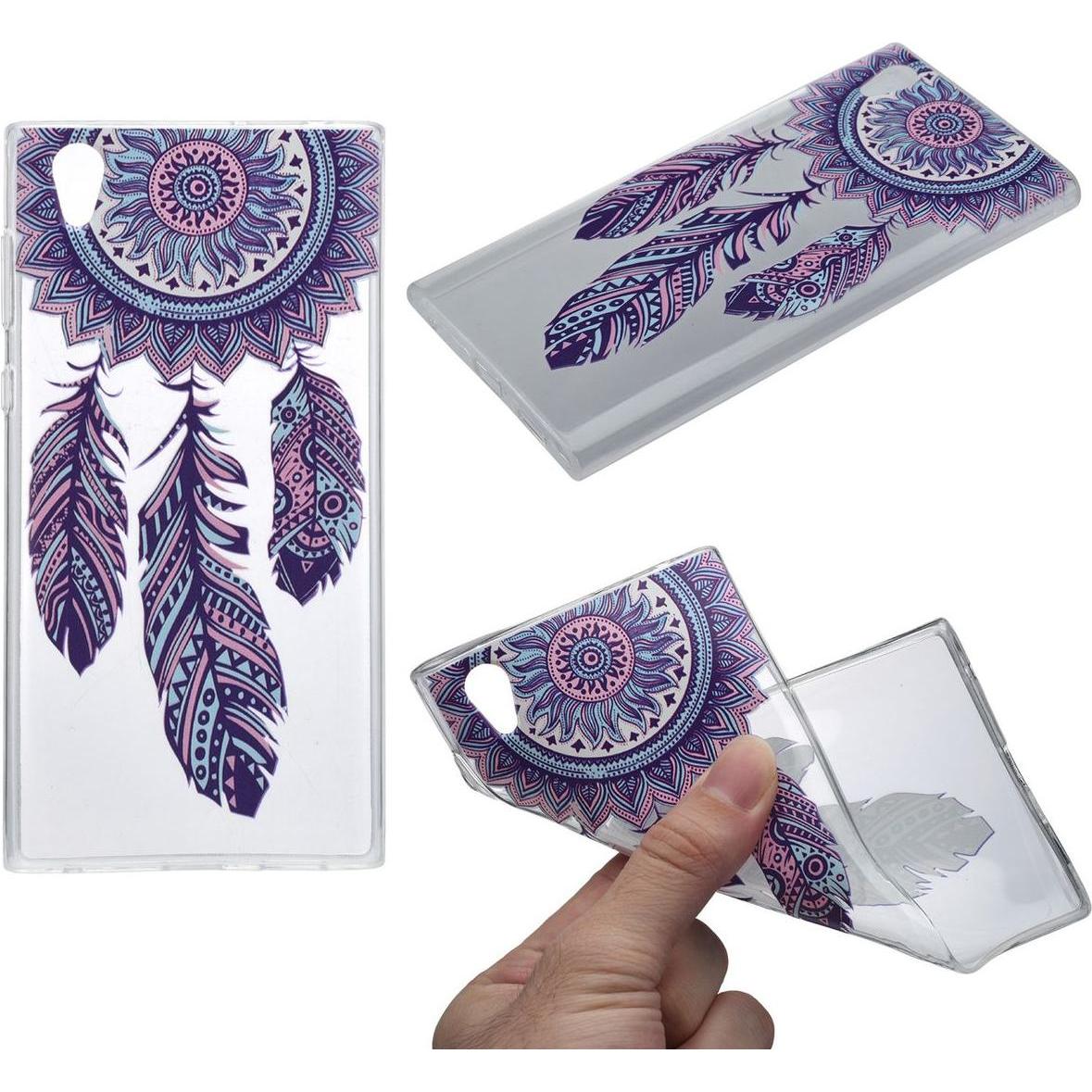 Thumbnail - König Design Henna Cover für Sony Xperia XA1 Case Schutz Hülle Silikon Bumper Traumfänger Neu (Sony Xperia XA1), Smartph...