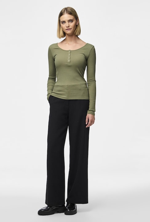 Actual product image Pieces Front buttoned ribbed top (S)