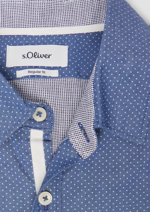 Immagine prodotto s.Oliver Hemd Regular Fit: Gemustertes Langarmhemd mit Brusttasche (S)