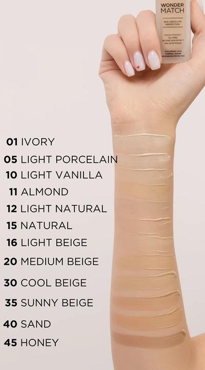 Actual product image Eveline Wonder Match Luxurious Face Primer Matching 15 Natural 30Ml (No.15 Natural)