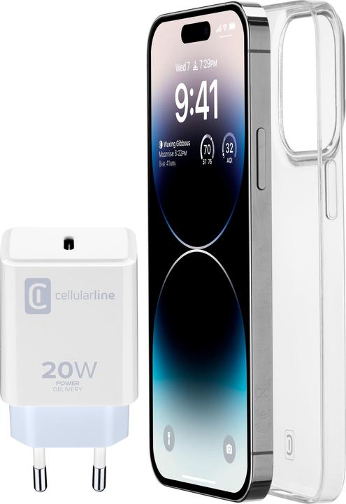 Actual product image Cellularline Charger Kit with Case (Apple iPhone 14 Pro Max)