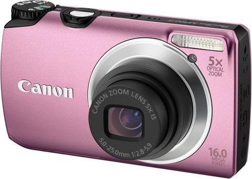 Produktbild Canon PowerShot A3300 IS, 16MP, 5x Zoom, HD-Movies, Pink (1/2,3'')