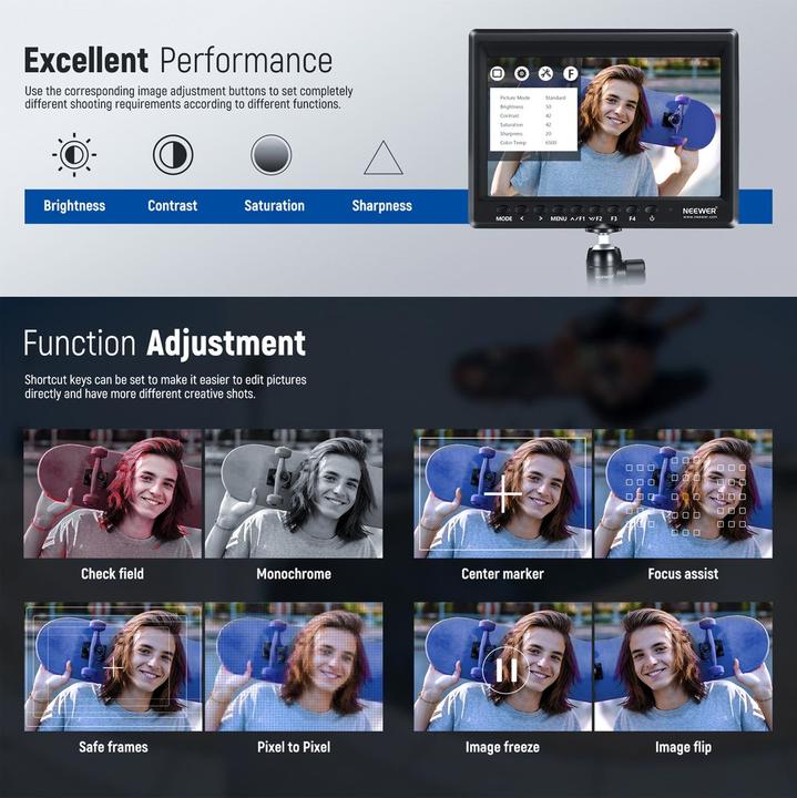 Actual product image Neewer F100N (7", HD)