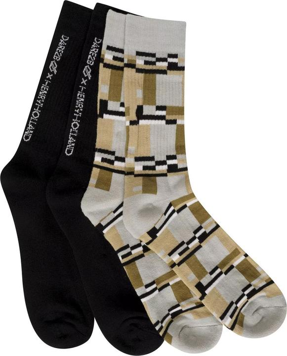Schwarz, Beige, Grau
