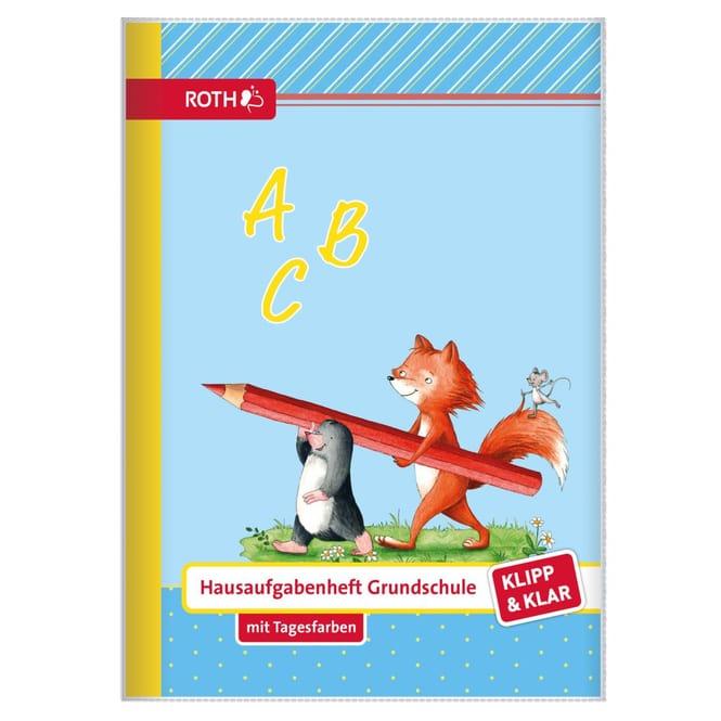Produktbild Roth Hausaufgabenheft Flinki & Schlau Klipp & Klar liniert A5 ohne Rand, 96 Blatt (A5, Speziallineatur, Harter Einband)