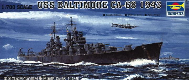 Actual product image Trumpeter USS Baltimore CA-68 1943