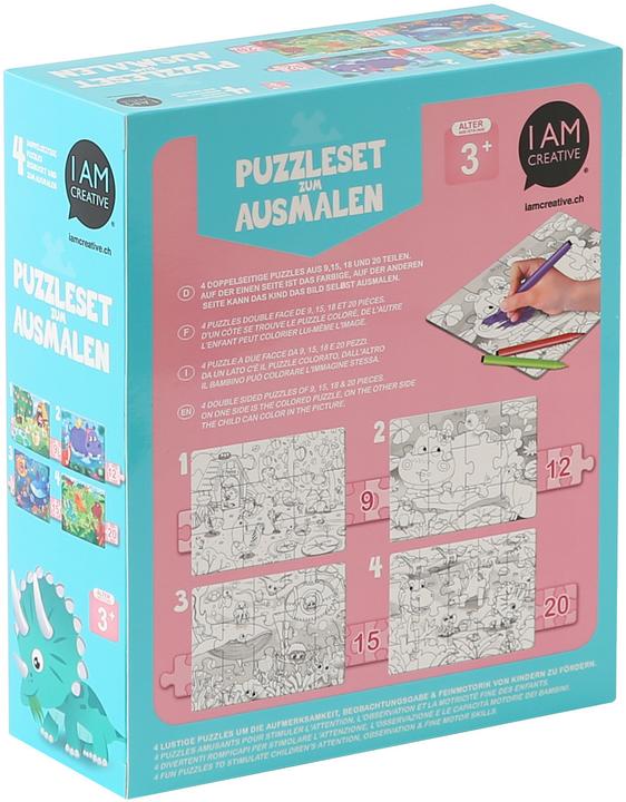 Image du produit I Am Creative Set de puzzles à colorier (9 pièces)