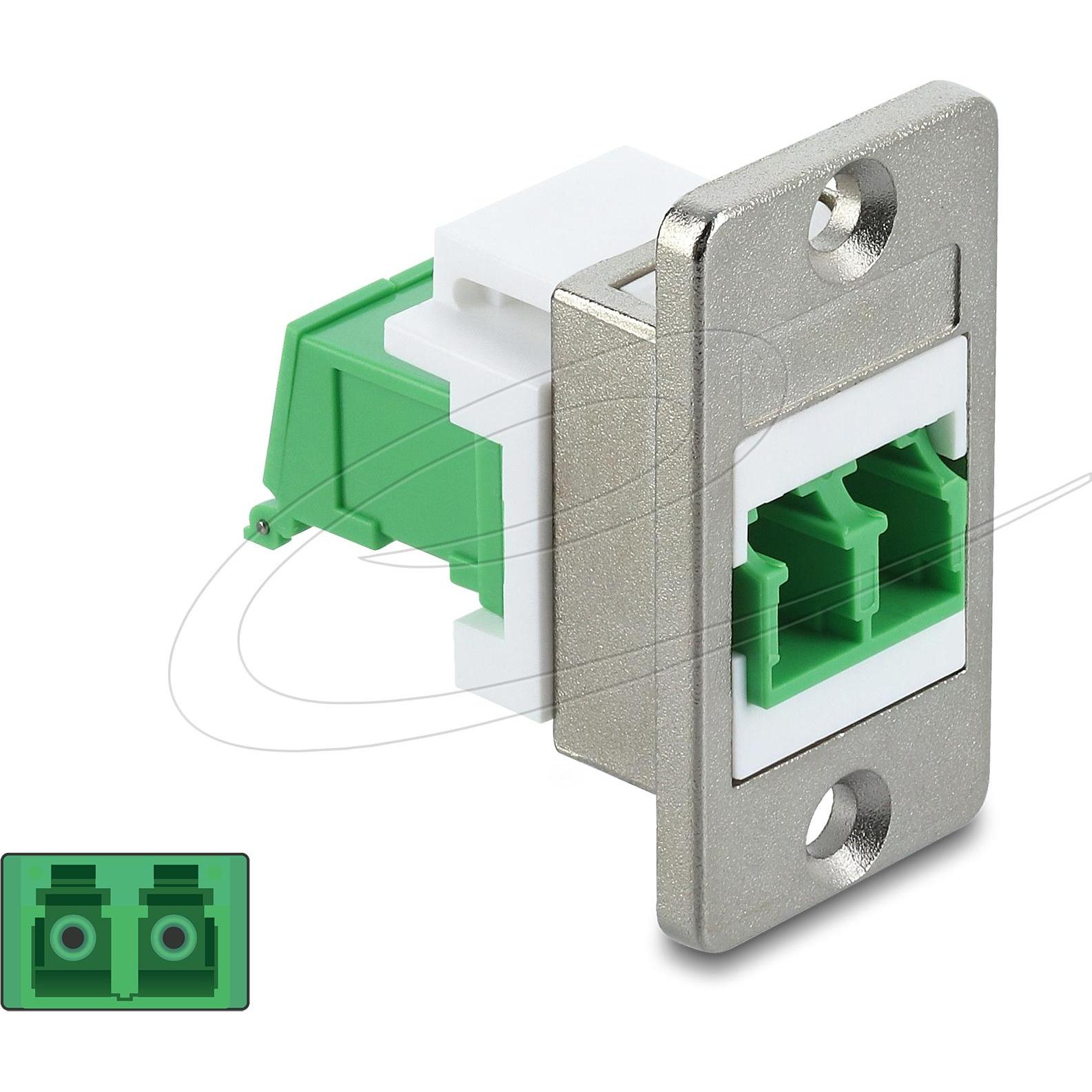 Delock Panel Mount LC Duplex Buchse zu LC Duplex Buchse mit (Modulo Keystone), Accessori di rete