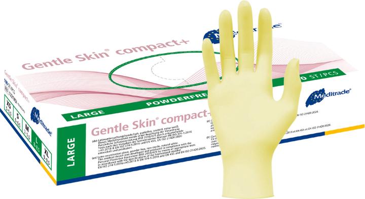 Actual product image Meditrade unisex disposable gloves Gentle Skin® compact+ white size L 100 pcs. (L)