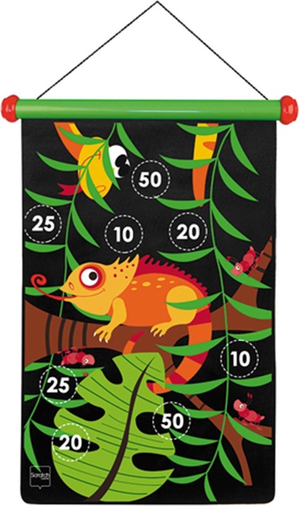 Immagine prodotto Scratch Dart Game Jungle, grande (Inglese, Spagnolo, Italiano, Tedesco, Francese, Olandese)
