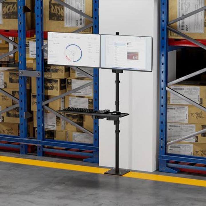 Produktbild myWall My Wall Mobiler Sitz-/Steh-PC-Arbeitsplatz (Boden, 31.89", 9 kg)