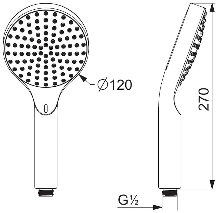 Produktbild Amphiro Digitale Handbrause (1 Strahlarten, 12 l/min)