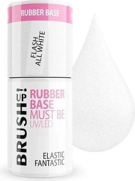 Immagine prodotto Brush up Base in gomma Brushup Must Be Uv Led Hybrid Nail Base Elastic Fantastic Flash All White 5g (All White, Base Coat)