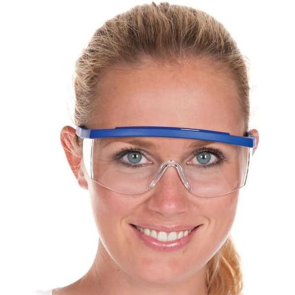 Thumbnail - Hygostar, Schutzbrille + Gesichtsschutz, Allzweck-Schutzbrille BLAU, Scheibent”nung: klar