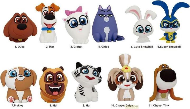 Actual product image Monogram Int. Pets 3D PVC bag tags Series 1 Display (24)